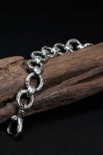 Load image into Gallery viewer, Vintage Sterling Silver Round Chain Link Bracelet