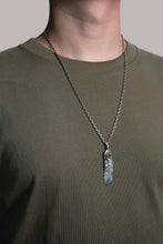 Load image into Gallery viewer, Right Feather Retro 925 Silver Goro Takahashi Pendant with Turquoise