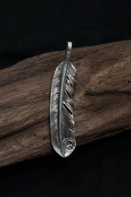 Load image into Gallery viewer, Right Feather Retro 925 Silver Goro Takahashi Pendant with Turquoise
