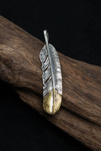 Load image into Gallery viewer, Right Feather Retro 925 Silver Pendant Japan Takahashi Goro with Brass
