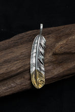Load image into Gallery viewer, Right Feather Retro 925 Silver Pendant Japan Takahashi Goro with Brass

