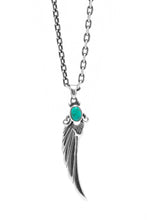 Load image into Gallery viewer, Long Feather Leaf Retro 925 Silver Pendant Takahashi Goro