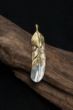 Load image into Gallery viewer, Right Feather Retro 925 Silver Goro Takahashi Pendant with Brass