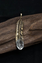 Load image into Gallery viewer, Right Feather Retro 925 Silver Goro Takahashi Pendant with Brass