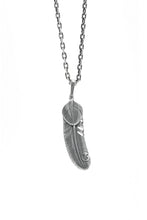 Load image into Gallery viewer, Antique Silver Small Feather Pendant Goro Takahashi