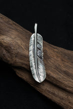 Load image into Gallery viewer, Left Feather Simple Leaf Retro 925 Silver Goro Takahashi Pendant