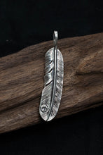 Load image into Gallery viewer, Left Feather Leaf Goro Takahashi Pendant Retro 925 Silver