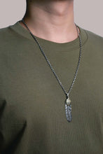 Load image into Gallery viewer, Left Feather Leaf Retro 925 Silver Goro Takahashi Pendant with Brass