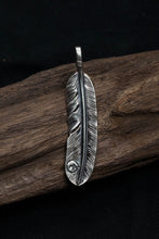 Load image into Gallery viewer, Left Feather Leaf Retro 925 Silver Goro Takahashi Pendant with Brass