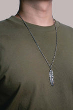 Load image into Gallery viewer, Left Feather Simple Leaf Retro 925 Silver Goro Takahashi Pendant
