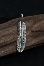 Load image into Gallery viewer, Left Feather Simple Leaf Retro 925 Silver Goro Takahashi Pendant
