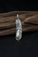 Load image into Gallery viewer, Right Feather Simple Leaf Retro 925 Silver Goro Takahashi Pendant