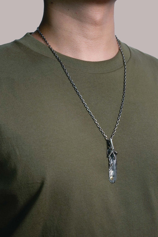 Right Eagle Claw Feather Retro 925 Silver Pendant Japan Takahashi Goro