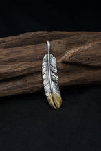 Load image into Gallery viewer, Left Feather Retro 925 Silver Goro Takahashi Pendant with Brass