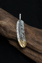 Load image into Gallery viewer, Left Feather Retro 925 Silver Goro Takahashi Pendant with Brass