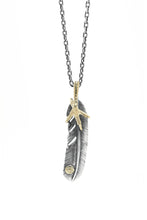 Load image into Gallery viewer, Right Brass Eagle Claw Feather Retro 925 Silver Pendant Japan Takahashi Goro