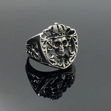 Load image into Gallery viewer, Vintage Men's King Crown Skull Ring Hip Hop Rock Biker Jewelry Ring