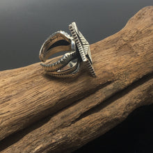 Load image into Gallery viewer, Sterling Silver Double Star Ring