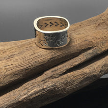 Load image into Gallery viewer, Zig Zag Star Stamp Ring 925 Sterling Silver Jewelry