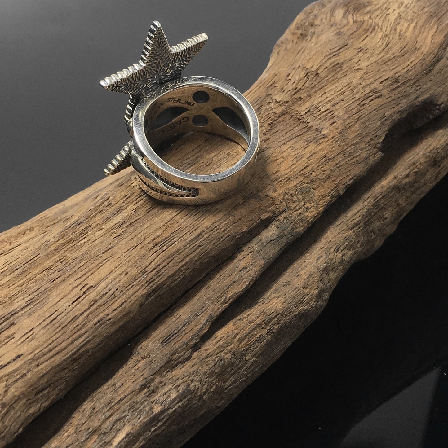 Authentic Sterling Silver Cody Sanderson Double Sheriff Star Ring