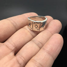 Load image into Gallery viewer, Sterling Silver Playing Card Poker Ring