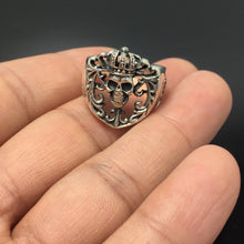 Load image into Gallery viewer, Vintage Men's King Crown Skull Ring Hip Hop Rock Biker Jewelry Ring