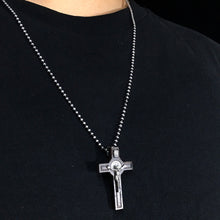 Load image into Gallery viewer, 925 Sterling Silver Cross Christ Jesus Pendant Religious Jesus Gift for Men Jewelry