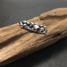 Load image into Gallery viewer, Sterling Silver Small Rectangle Skull Pendant
