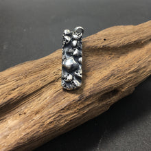 Load image into Gallery viewer, Sterling Silver Small Rectangle Skull Pendant