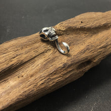 Load image into Gallery viewer, Sterling Silver Antique Style Skull Hook Holder Exclusive Design