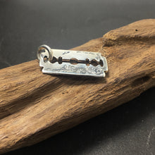 Load image into Gallery viewer, Sterling Silver Razor Blade Pendant