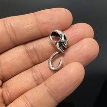 Load image into Gallery viewer, Sterling Silver Antique Style Skull Hook Holder Exclusive Design