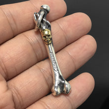 Load image into Gallery viewer, Time Bone 925 Silver Handmade Bone Pendant