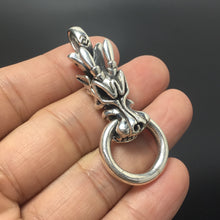 Load image into Gallery viewer, Sterling Silver Dragon Head Pendant