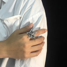 Load image into Gallery viewer, Sterling Silver Double Star Ring
