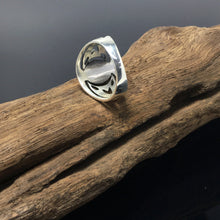Load image into Gallery viewer, Native American Turquoise Silver Ladies Men Ring Pretty Sterling Design