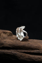 Load image into Gallery viewer, Turquoise Feather 925 Sterling Silver Ring