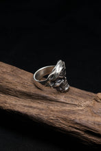 Load image into Gallery viewer, Navy Pirate Captain Retro Sterling Silver Skull Ring