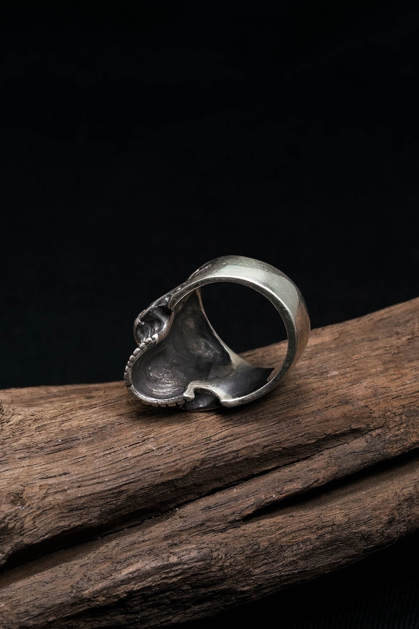 Retro 925 Sterling Silver Human Skull Ring