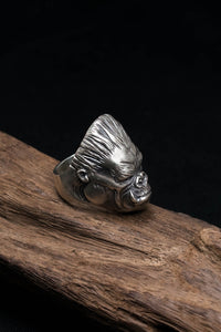 Retro 925 Sterling Silver King Kong Animal Ring for Women Men