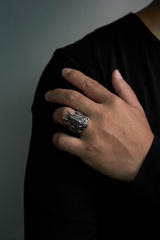 Elephant Head Retro 925 Sterling Silver Ring