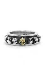 Load image into Gallery viewer, Retro Silver Skeleton Skull Ring