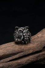 Load image into Gallery viewer, Cute Bulldog Shape Retro Silver Ring