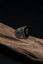Load image into Gallery viewer, Black Onyx Eagle 925 Sterling Silver Retro Ring