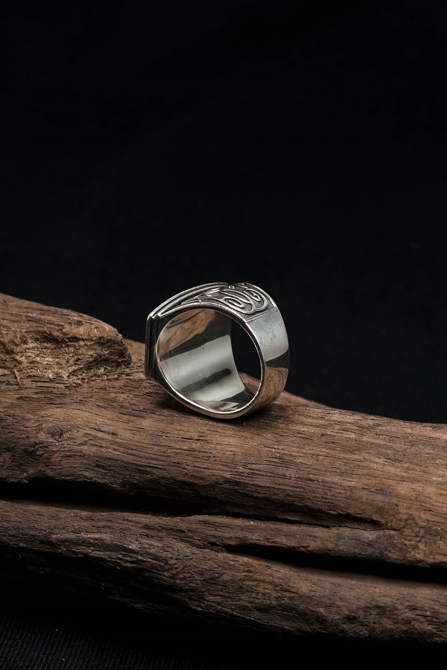 Black Onyx Eagle 925 Sterling Silver Retro Ring