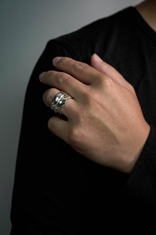 Takahashi Goro 925 Silver Small Feather Ring