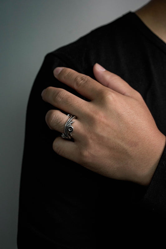 Leaf Ring Retro 925 Sterling Silver