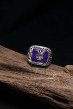 Load image into Gallery viewer, Lapis Onyx Eagle 925 Sterling Silver Retro Ring