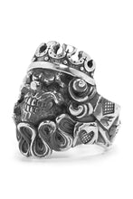 Load image into Gallery viewer, Retro Silver Personality King Skull Ring