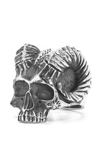 Load image into Gallery viewer, Retro Sheep Head Skull Silver Rings